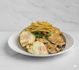 Lomo, Patatas, Huevo Y Ensalada