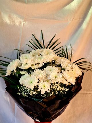 Buchet funerar crizantema 