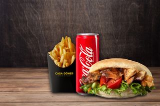 Menù panino kebab, carne kebab di pollo