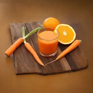 Jus Pressé Jus D'orange Et Carottes