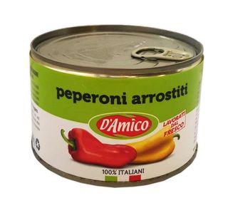 Ardei copti intregi si decojiti gata de consum D'Amico 400g