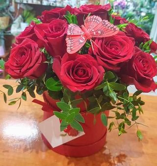 Flower box sa ružama, S veličina kutije