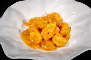 423 Gamberi curry al latte di cocco