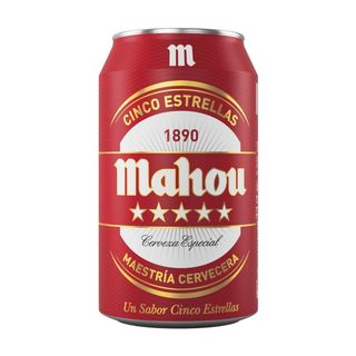Cerveza Mahou 5 Estrellas lata 33 cl