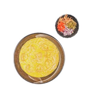 Khao Soi Kai z krewetkami