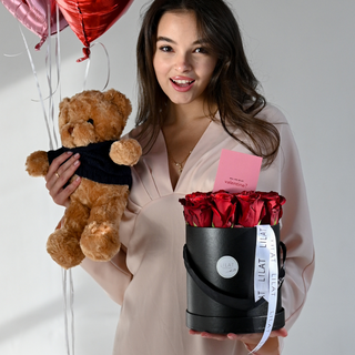 ვარდები ყუთში + დათუნია