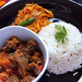 Rice and matumbo stew