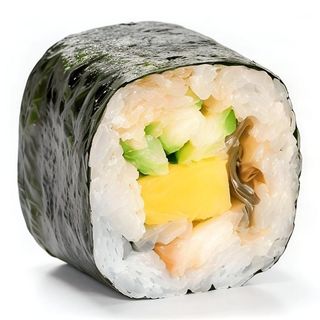 Maki de anguila, pepino, mango y teriyaki (4 uds.)