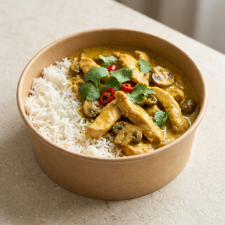 Émincé de poulet curry champignon (Gourmand & rassasiant)
