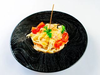 Феттуччине с курицей и грибами 