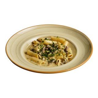 Rigatoni con champiñones y queso azul 400grs.