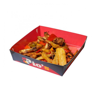 Pollo Scoppiettato con patate peperoni e olive