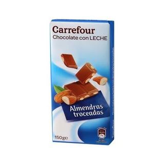 Chocolate con Leche Y Almendras Troceadas Carrefour 150 Gr.