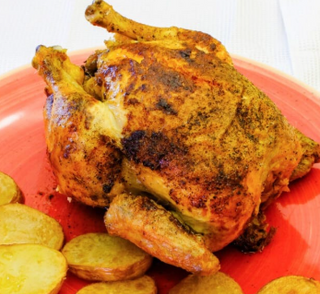 Pollo  al ast + 3 Croquetones