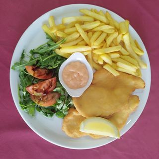 Frango panado + Batata fritas 