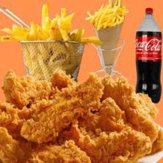 4 SUPER TIRAS DE SOLOMILLO DE POLLO + REFRESCO +PATATAS