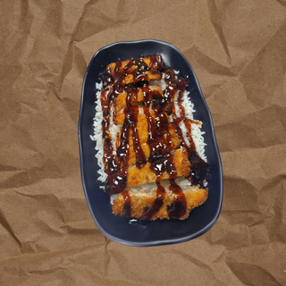 30. Pollo Crujiente con salsa teriyaki sobre arroz