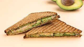 Avocado toast with Scramble and salmon