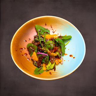 Салат с телятиной и баклажаном