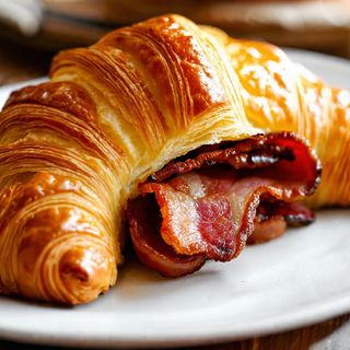 Sausage or Beef Bacon Stuffed Croissant