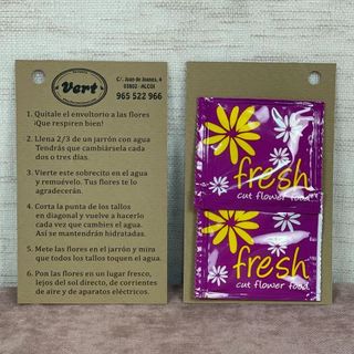 2 Sobres De Alimento Flores