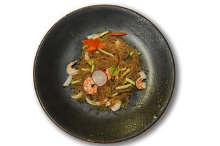 119. Spaghetti di soia con gamberi