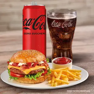 Bacon Burger + Coca-Cola Zero lattina 330ml
