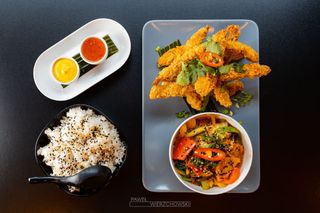 Krewetki w kokosowym panko