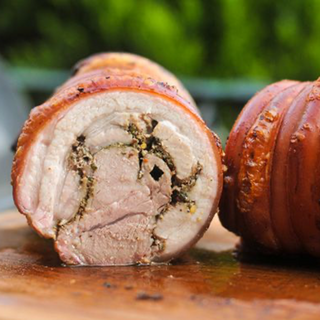 Porchetta con Patatas Asadas