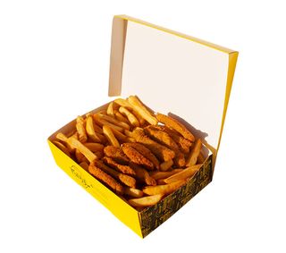 Patatas fritas + Tiras de Pollo (10un)