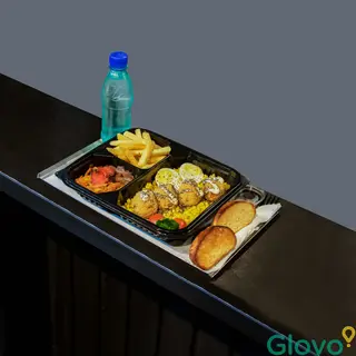 Menu brochette de 4 boulettes poulet pané  + SODA