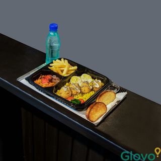 Menu brochette de 4 boulettes poulet pané  + SODA
