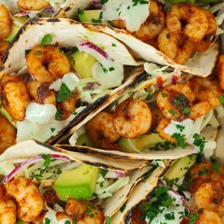 Tacos con gambas