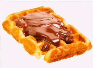 Gofre Con Chocolate Y Avellana