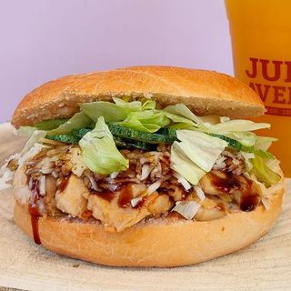 Vegan Teriyaki Bagel Chicken