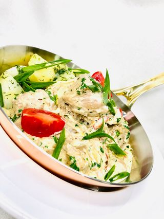 Pork with Cream Sauce and Potatoes