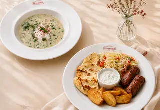 Okroșka + Mititei cu Cartofi della Nonna