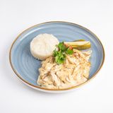 Бефстроганов с рисом