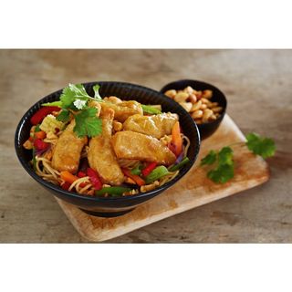 Prawn chow main rice noodle