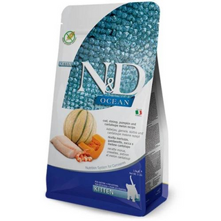 N&D Grain Free KITTEN з тріскою,креветками,гарбузом і динею 1.5кг