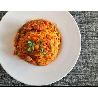 Noodles and Fried Eggs