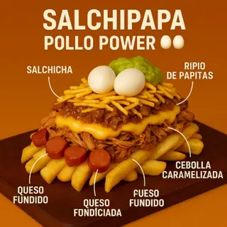 Salchipapa pollo power