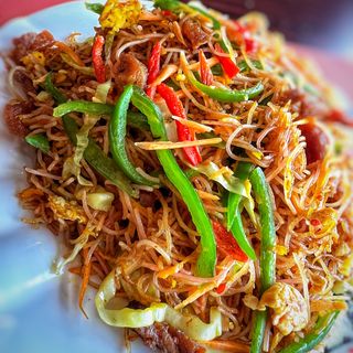 Twice Cooked Pork Singapore Noodles