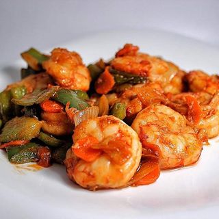 Gambas Con Salsa De Ostras