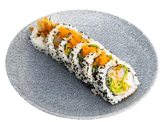 Uramaki z krewetkami w tempurze