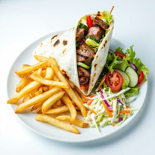 Fryto kebab tortilla z surówką