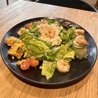 Ensalada de setas y gambas