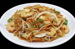 Gambas Salteadas Con Salsa De Mariscos