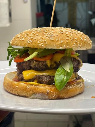 Panino con hamburger di scottona