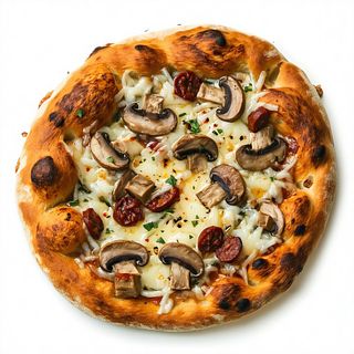 Pizza bianca boscaiola